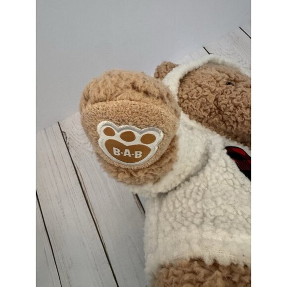 2023 Build A Bear Workshop Brown Bear Heart Sweater 15” Plush VGUC - Picture 7 of 10